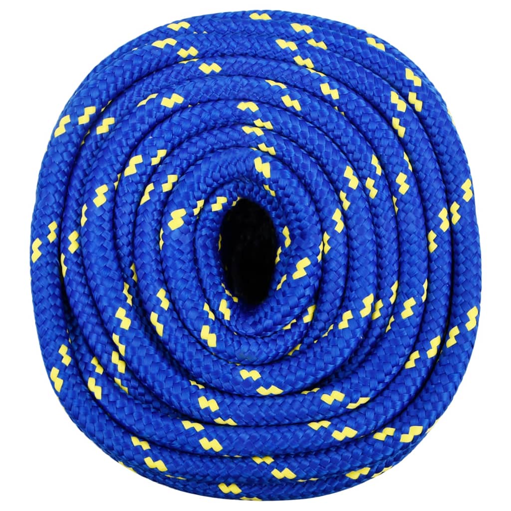 Vidaxl corde de bateau 18 mm 25 m polypropylène bleu