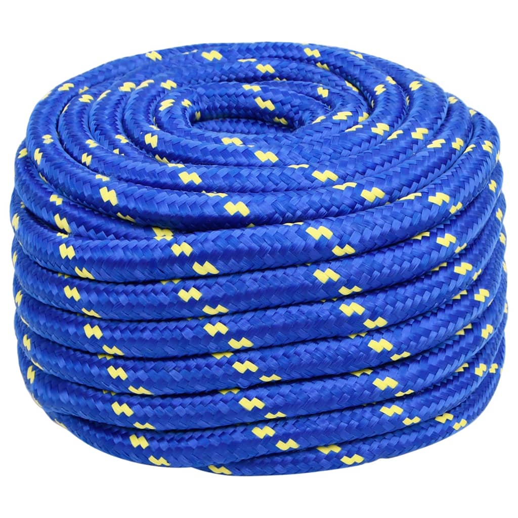 Vidaxl corde de bateau 20 mm 100 m polypropylène bleu