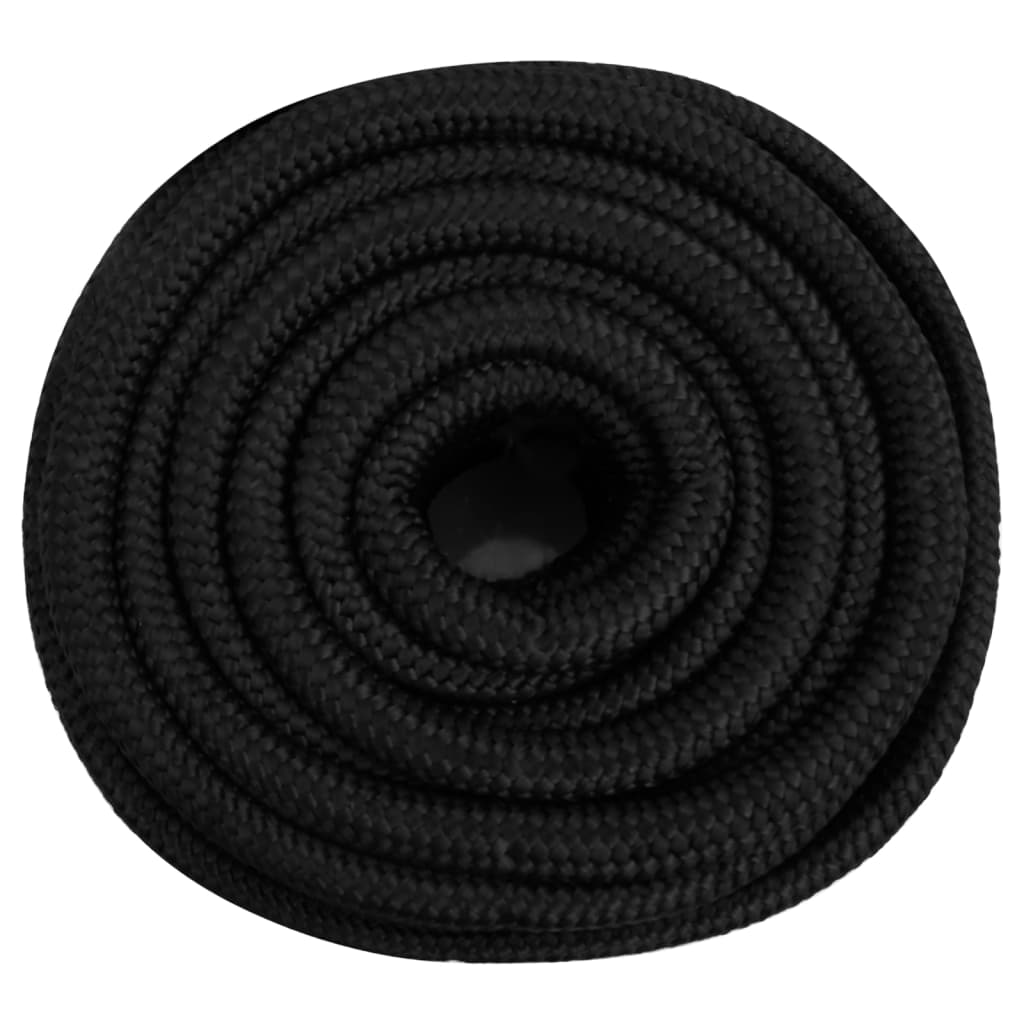 Vidaxl corde de bateau 20 mm 50 m polypropylène noir