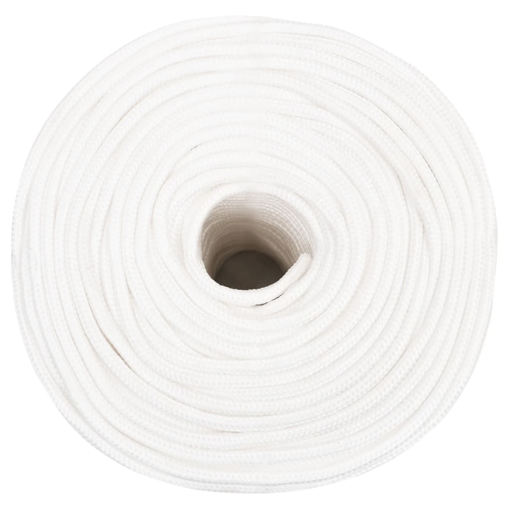 Vidaxl corde de bateau 10 mm 25 m polypropylène solide blanc