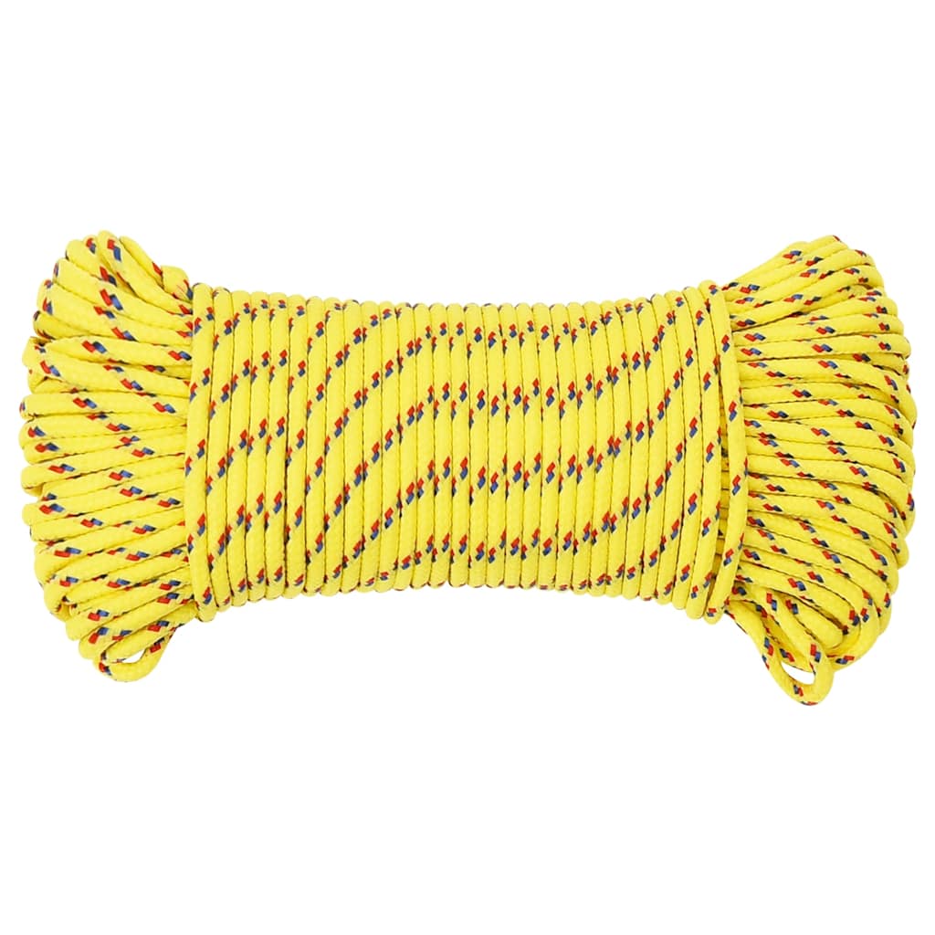 Vidaxl corde de bateau 5 mm 100 m polypropylène jaune
