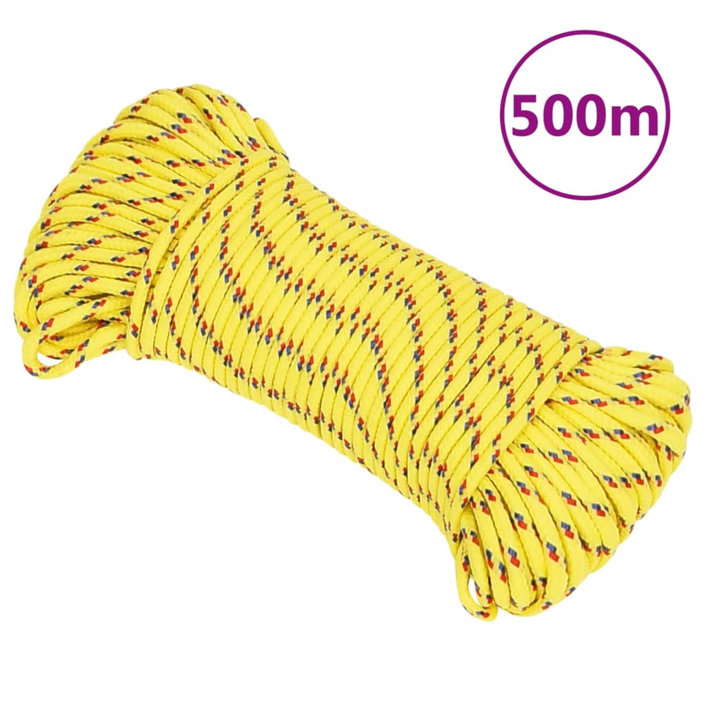 Vidaxl corde de bateau 5 mm 500 m polypropylène jaune
