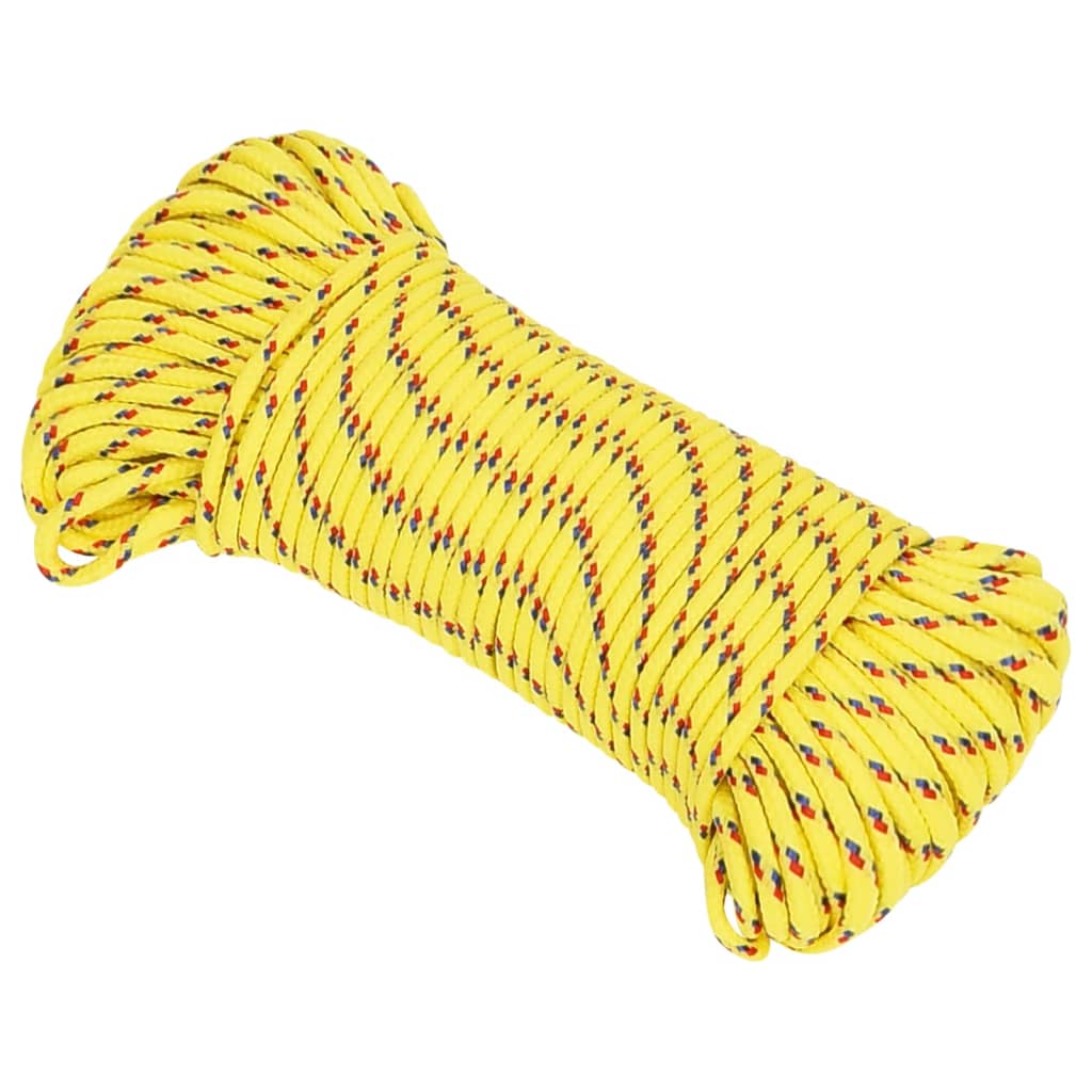 Vidaxl corde de bateau 5 mm 500 m polypropylène jaune
