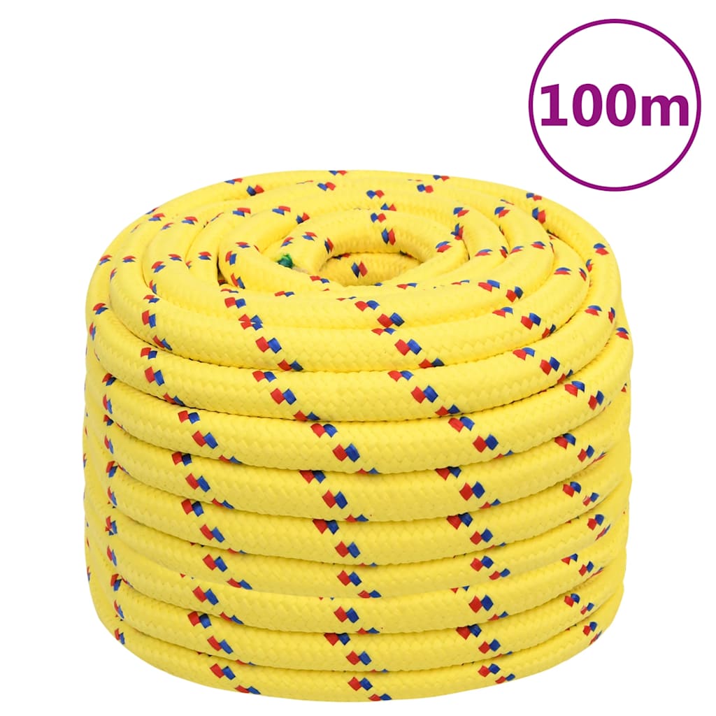 Vidaxl corde de bateau 20 mm 100 m polypropylène jaune