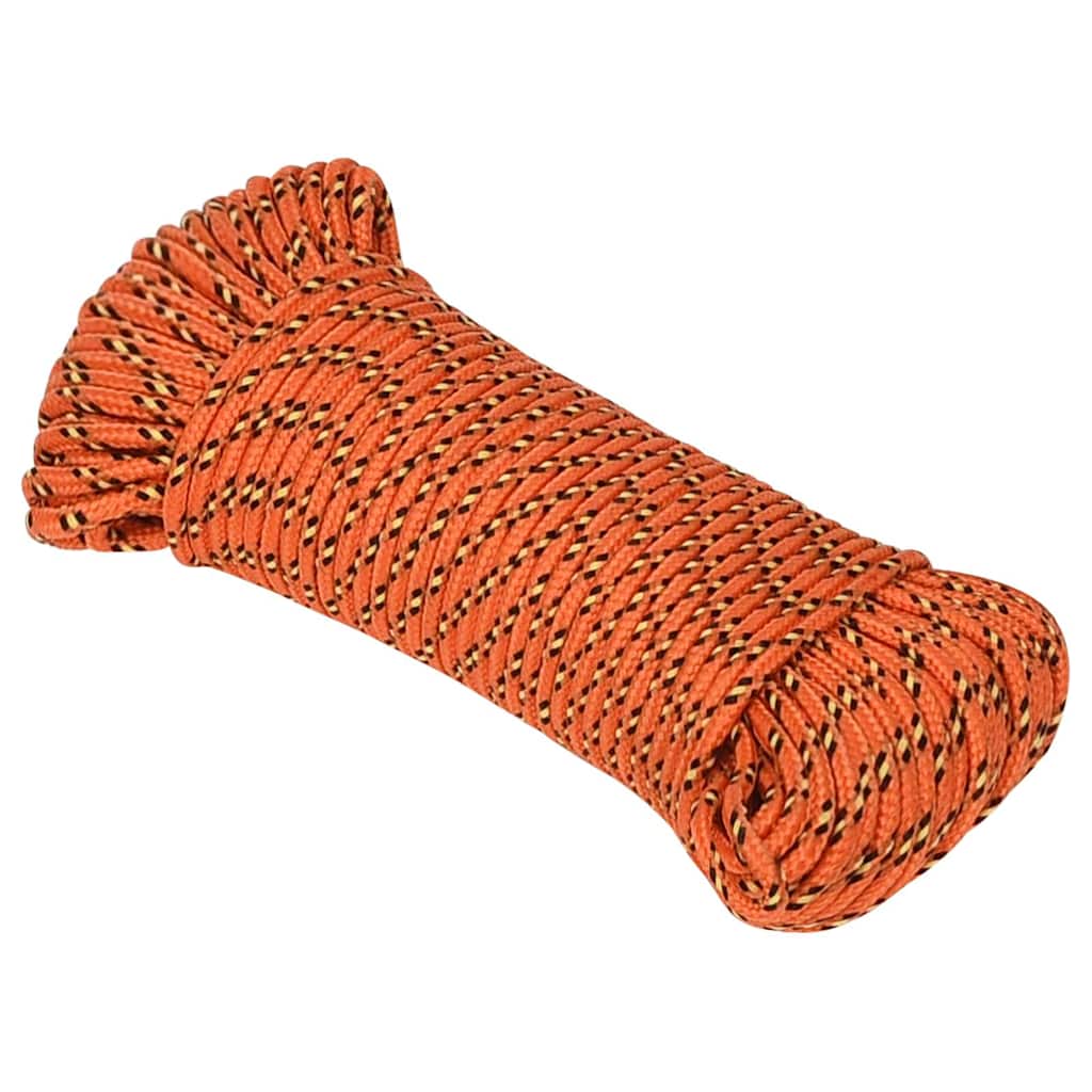 Vidaxl corde de bateau 4 mm 100 m polypropylène orange