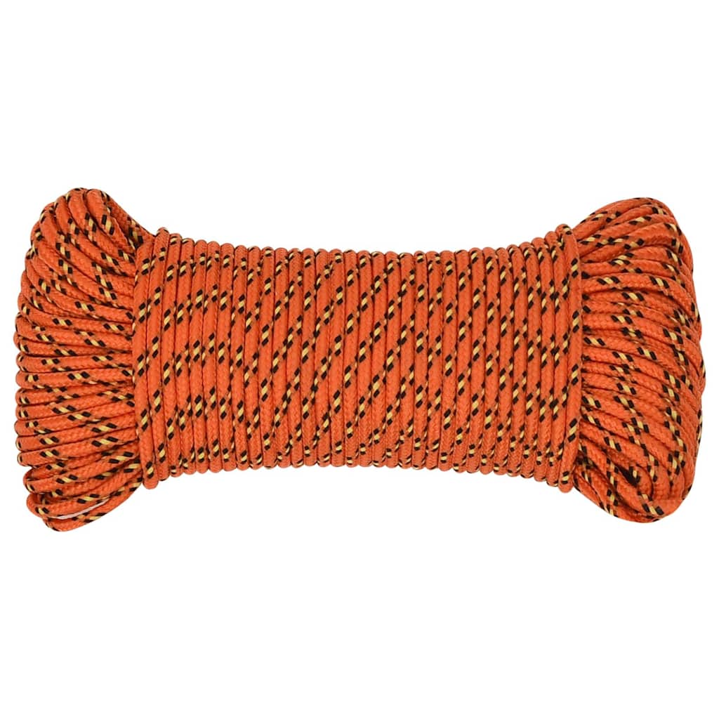 Vidaxl corde de bateau 4 mm 100 m polypropylène orange