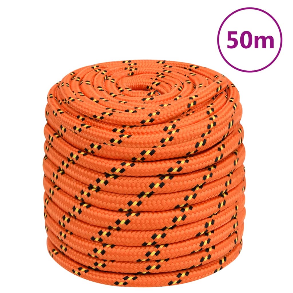 Vidaxxl corde de bateau 16 mm 50 m polypropylène orange
