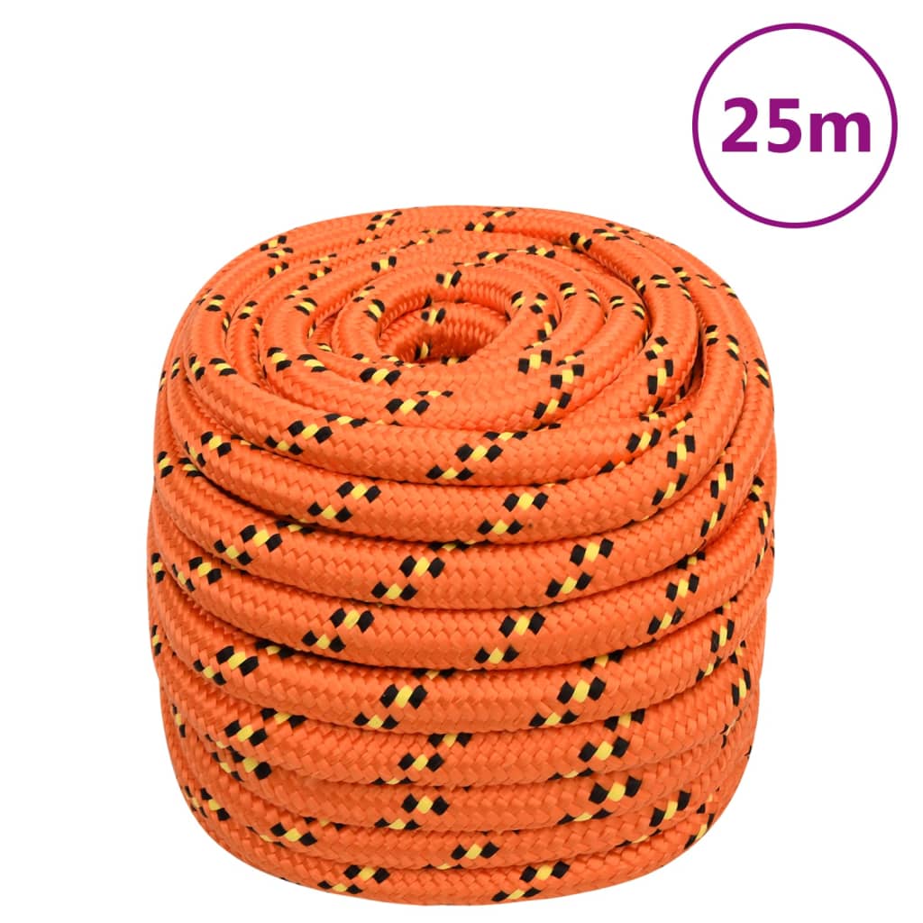 VidaXL Corde pour bateau 20 mm 25 m polypropylène orange
