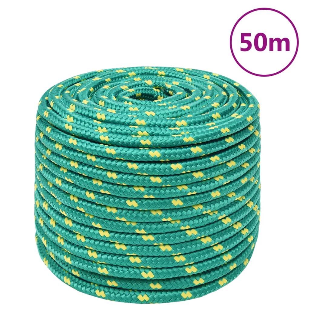 Vidaxl corde de bateau 12 mm 50 m polypropylène vert