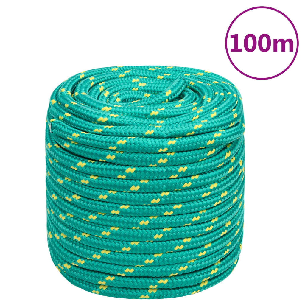 Vidaxxl corde de bateau 16 mm 100 m polypropylène vert