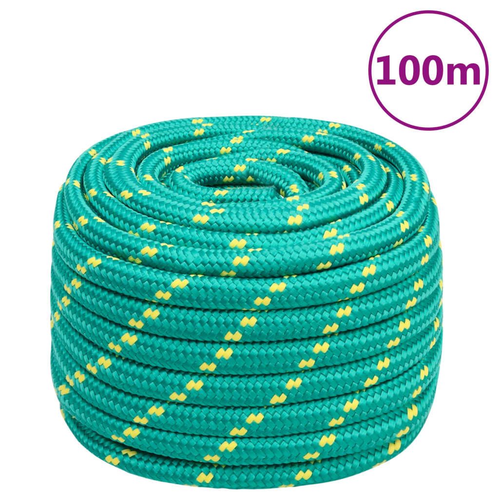Vidaxxl corde de bateau 20 mm 100 m polypropylène vert