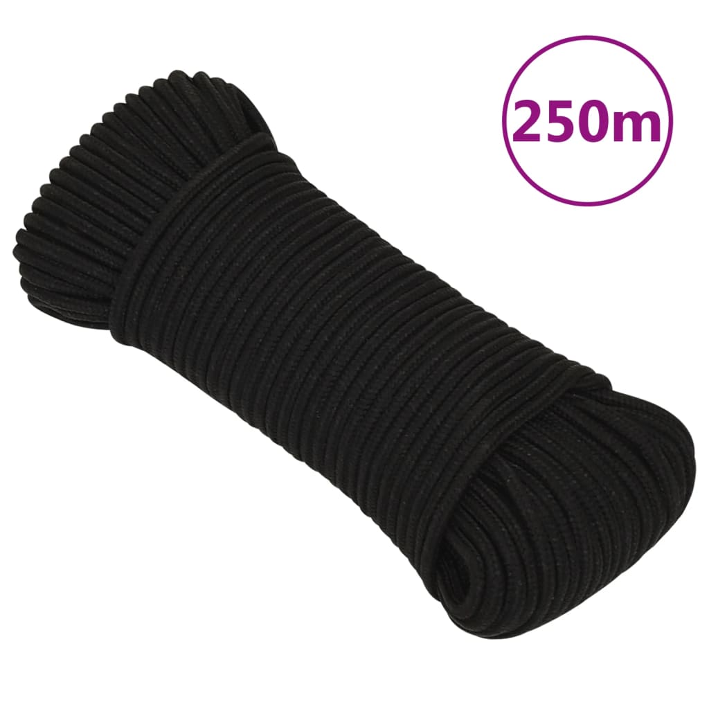 Vidaxx corde de travail 4 mm 250 m polyester noir