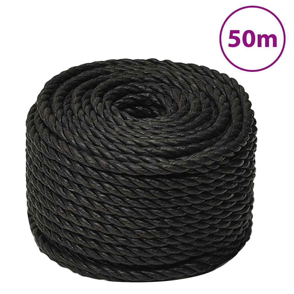 Vidaxx corde de travail 24 mm 50 m polypropylène noir
