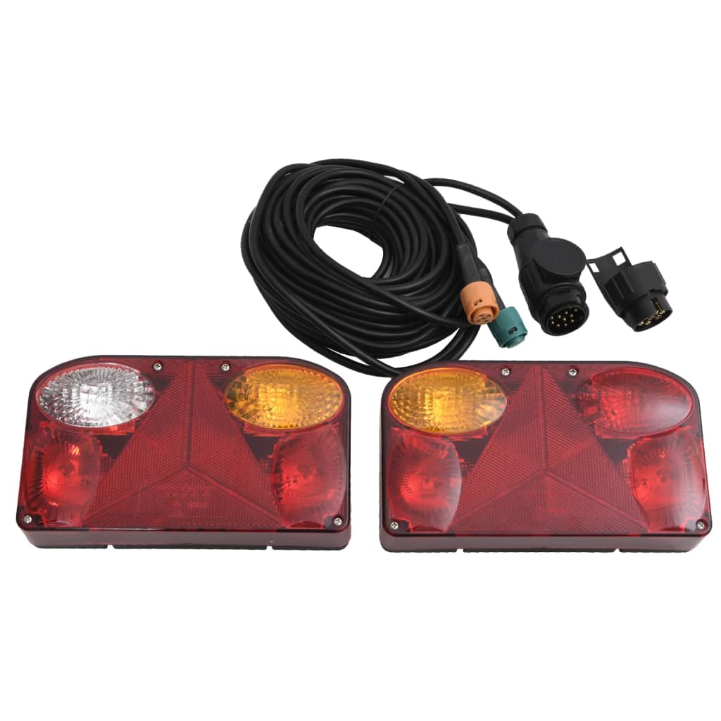 Vidaxx lampes de remorque 2 pcs ampoule classique 12 v 23x6x13 cm rouge