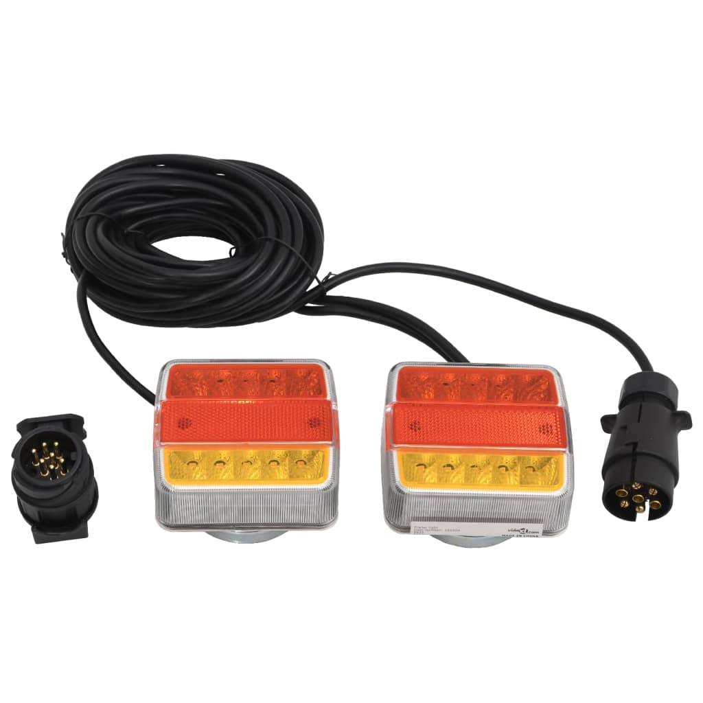 Vidaxx lampes de remorque 2 pcs lampe LED 12 v 10,5x7,5x10 cm rouge