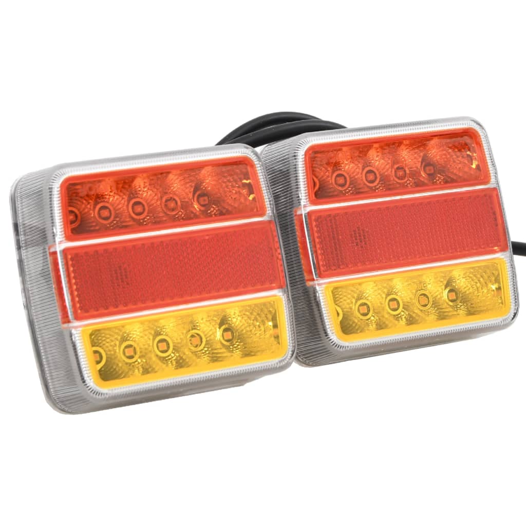 Vidaxx lampes de remorque 2 pcs lampe LED 12 v 10,5x7,5x10 cm rouge