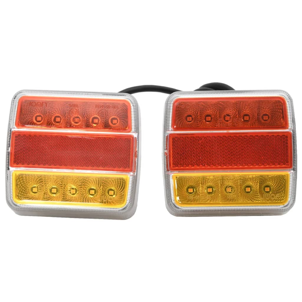 Vidaxx lampes de remorque 2 pcs lampe LED 12 v 10,5x7,5x10 cm rouge