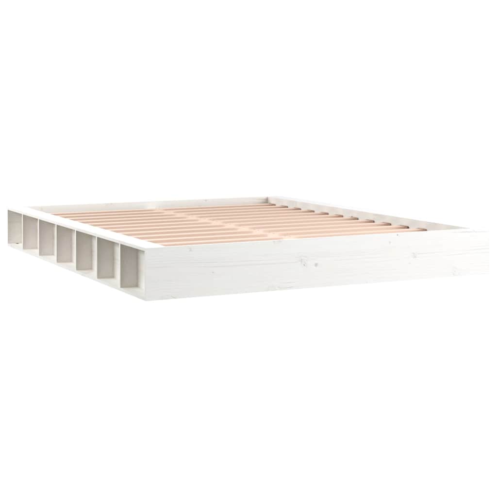 Vidaxl bedframe massief hout wit 160x200 cm