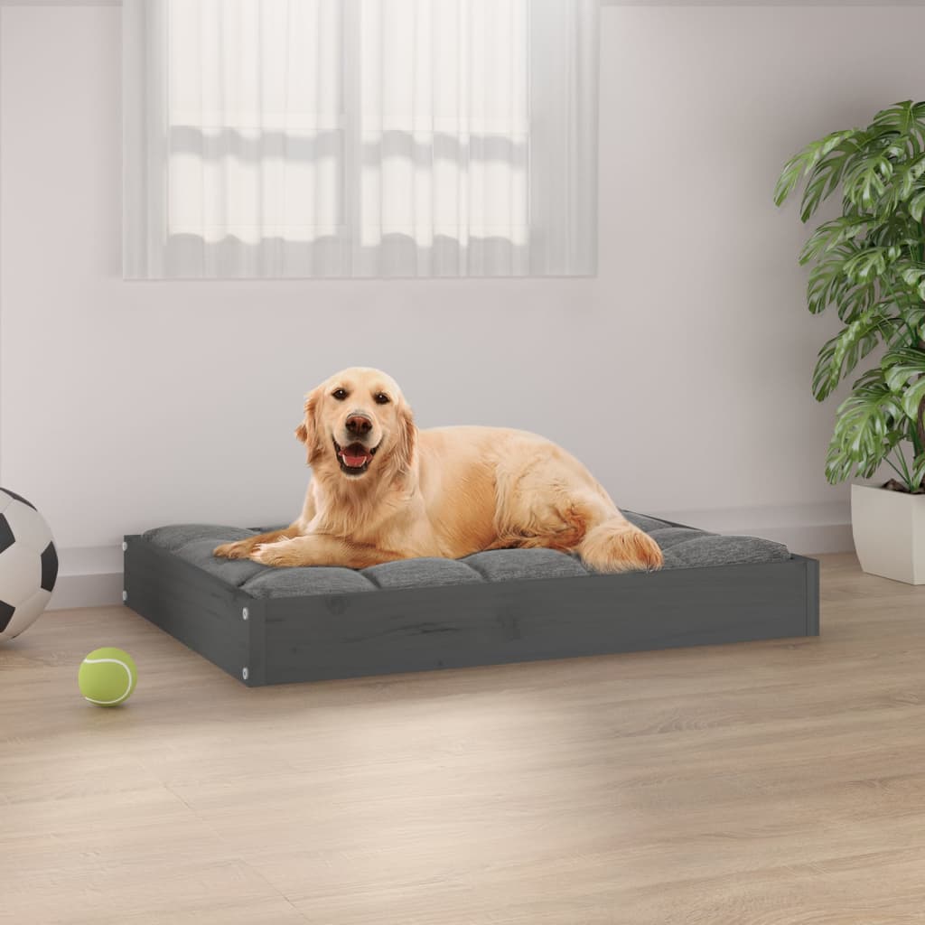 Vidaxl Dog Basket 71.5x54x9 cm Pine Solid Grey