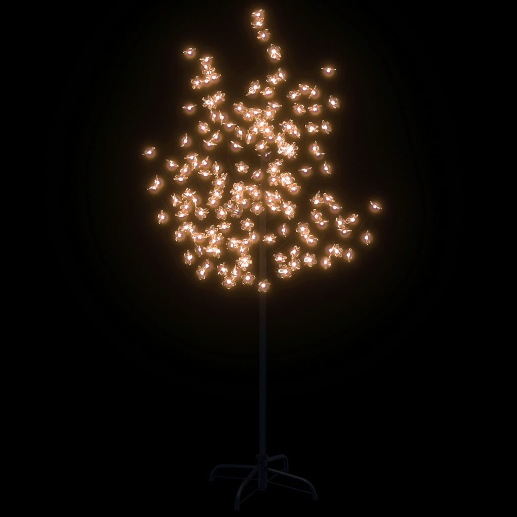 VidaXL arbre fleur de cerisier 120 LED blanc chaud 150 cm