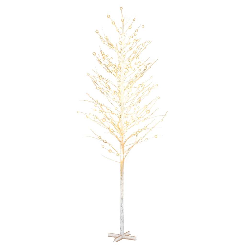 Vidaxl Berkenboom LED 672 LEDS WHICT CHAUD 400 cm blanc