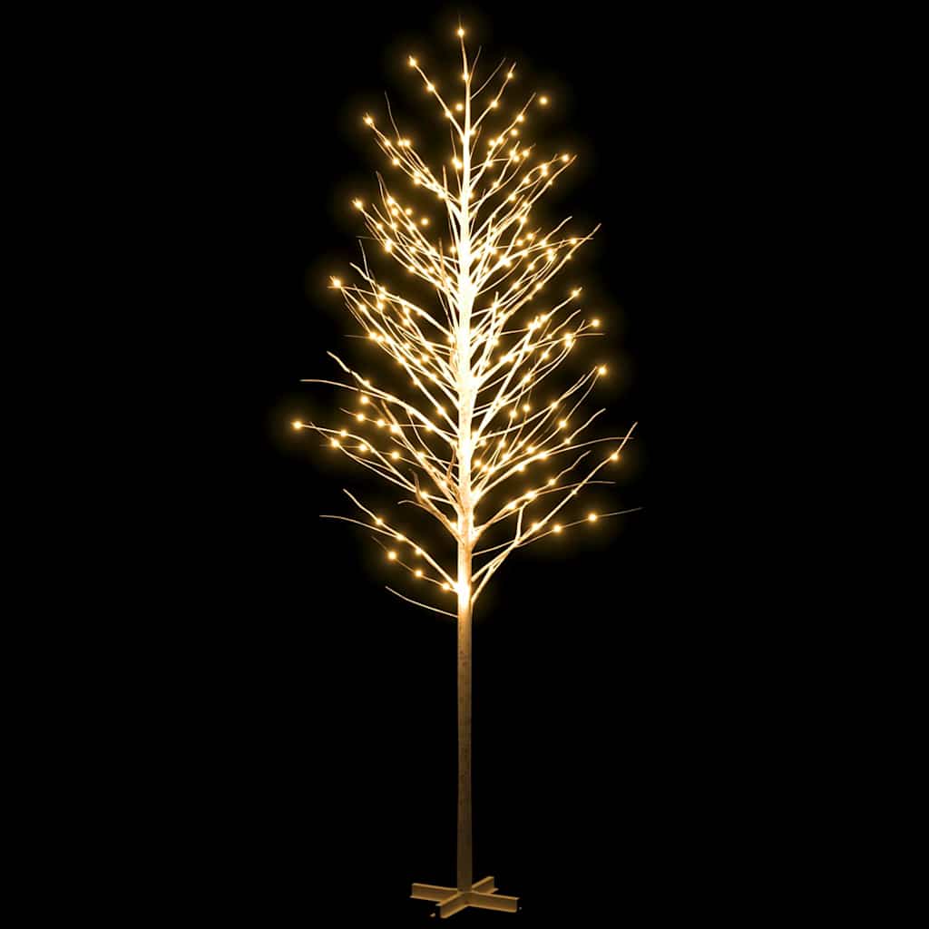 Vidaxl Berkenboom LED 672 LEDS WHICT CHAUD 400 cm blanc