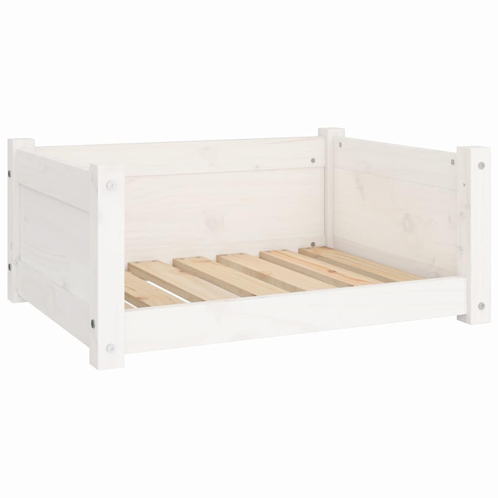 Vidaxx lit pour chien blanc 65,5x50,5x28 cm bois de pin massif