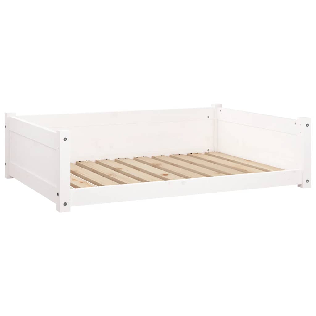Vidaxl Dog Basket 95.5x65.5x28 cm Pine solide blanc