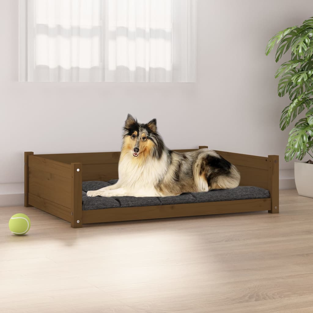 Vidaxl Dog Basket 95.5x65.5x28 cm Pine solide Honey Brown
