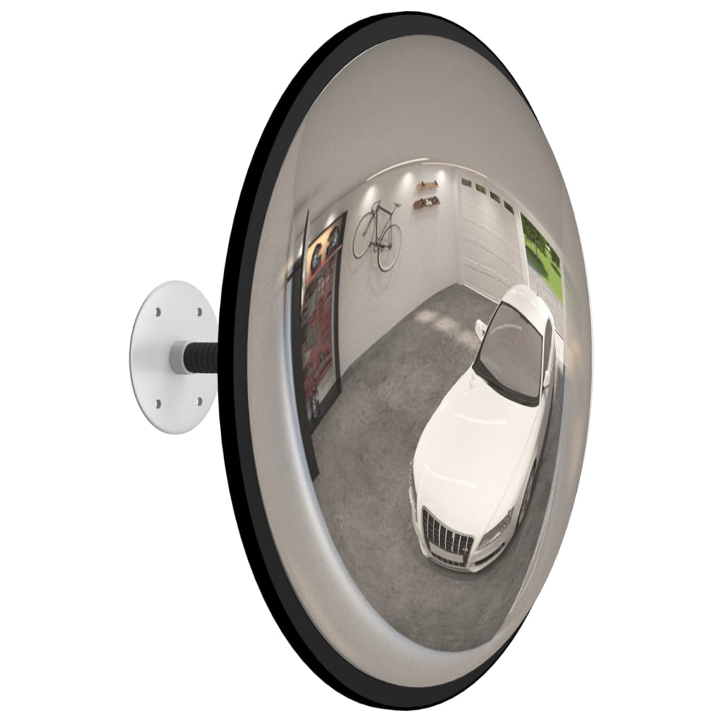 Vidaxl à l'intérieur du miroir de trafic convexe noir Ø40 cm acrylique