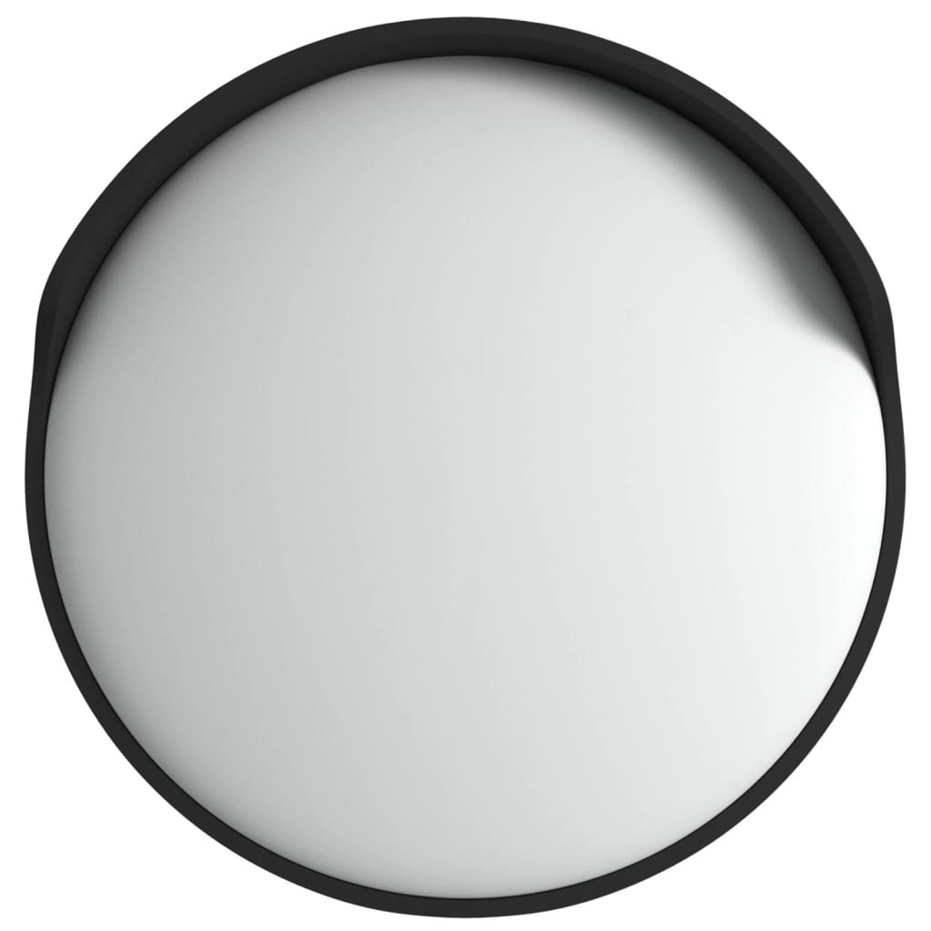 Vidaxl Miroir de trafic convexe extérieur noir Ø60 cm polycarbonate