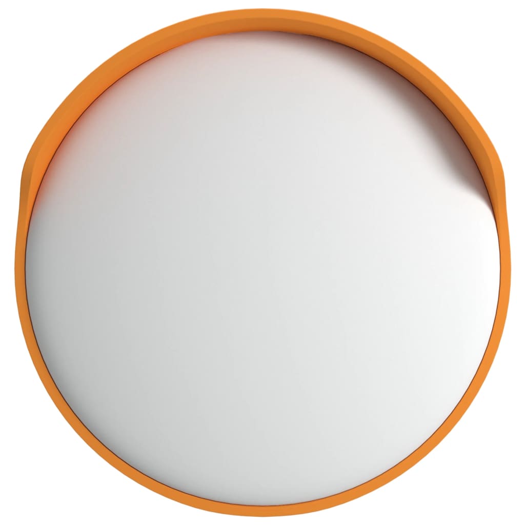 Vidaxl Miroir de trafic convexe extérieur orange Ø30 cm polycarbonate