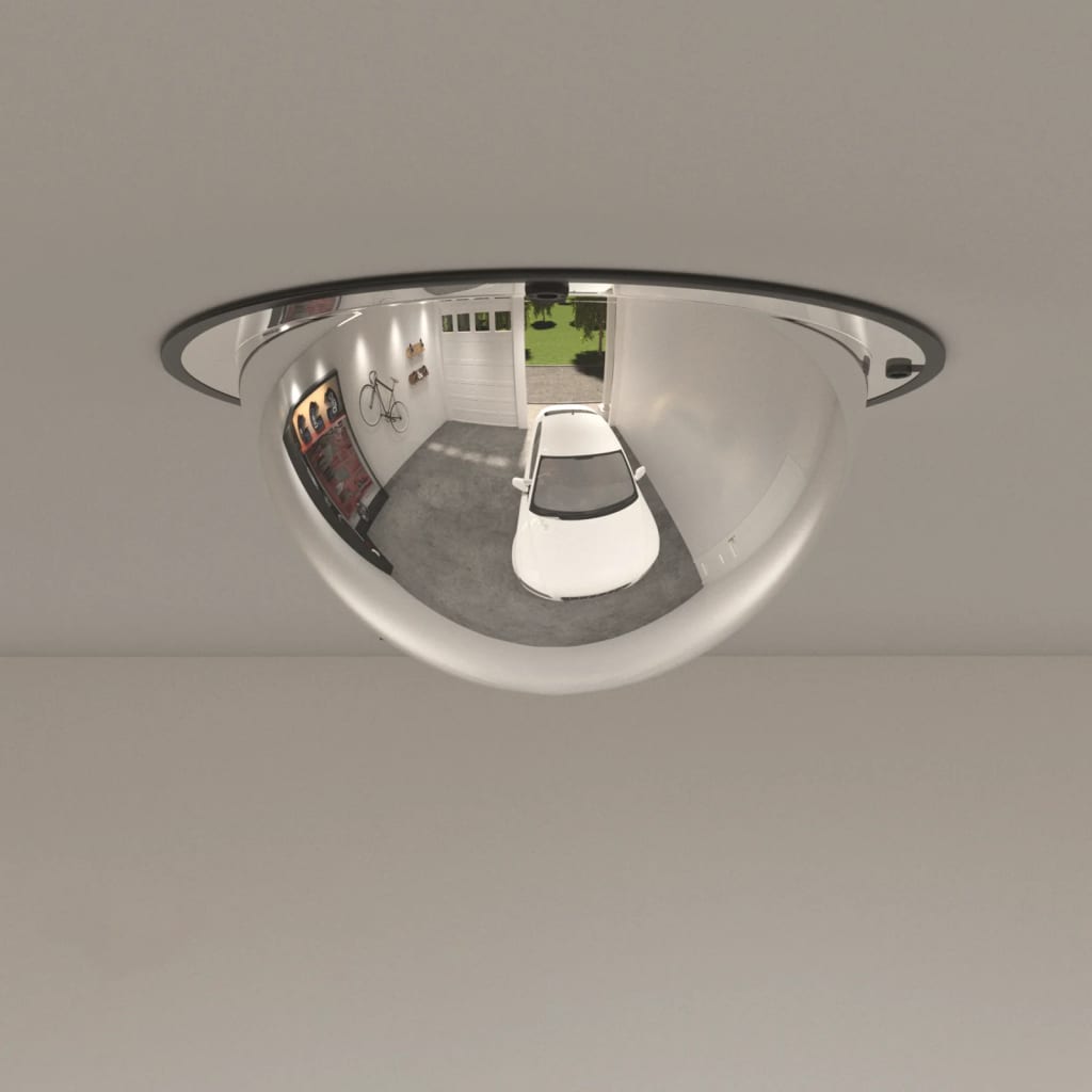 Miroir de trafic vidaxl avec dôme complet Ø30 cm acrylique