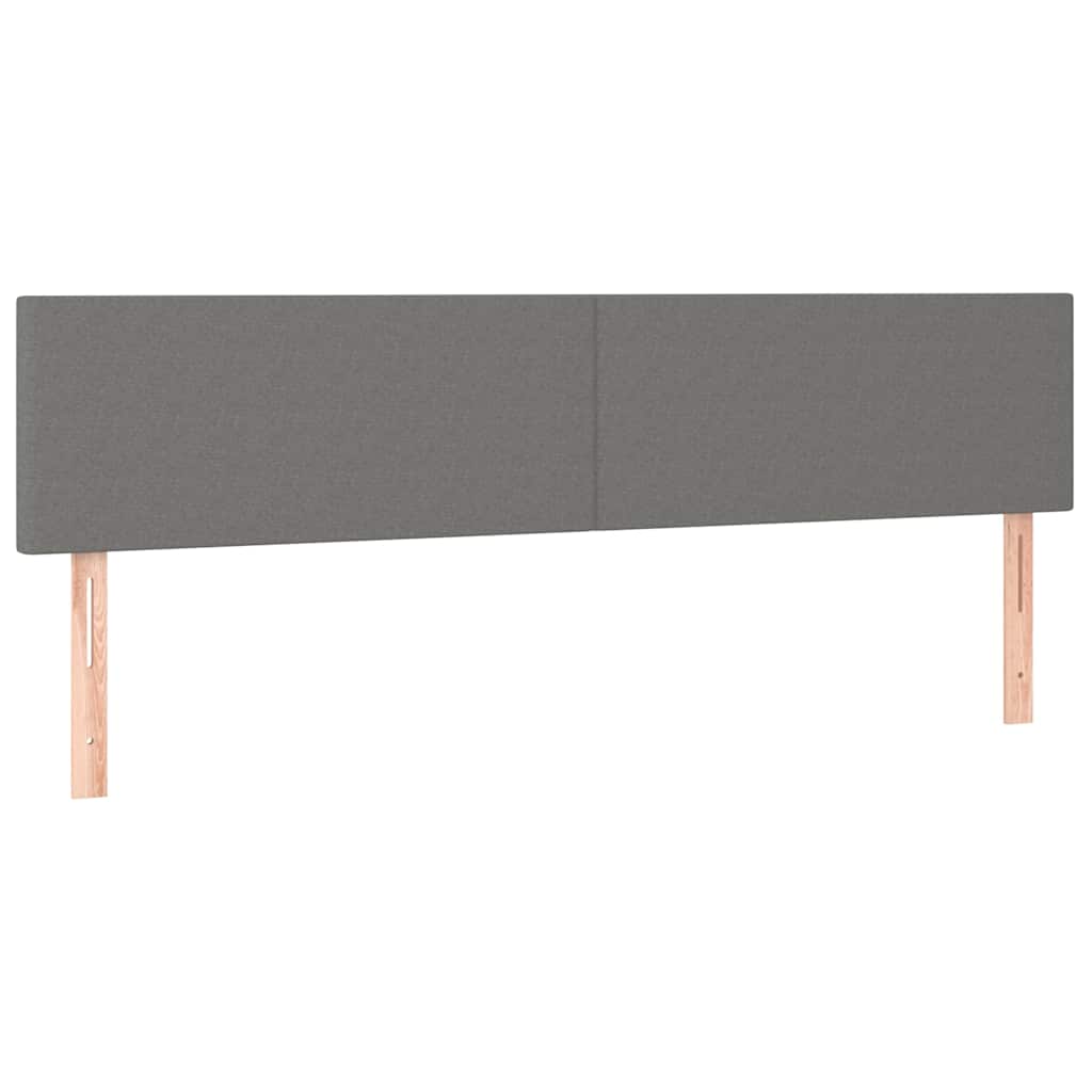 Vidaxl hoofdborden 2 st 100x5x78 88 cm stof donkergrijs