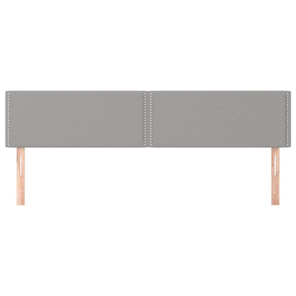 Vidaxl hoofdborden 2 st 100 x 5 x 78 88 cm stof lichtgrijs