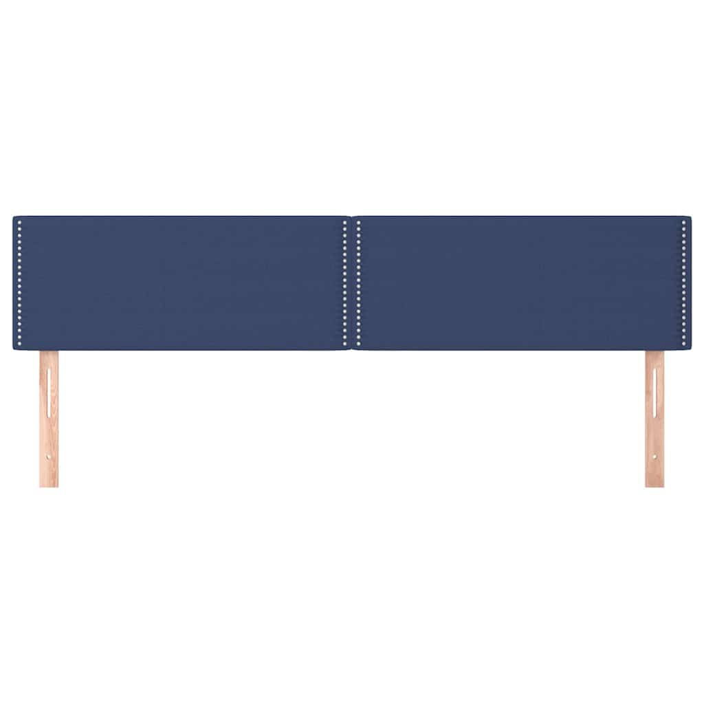 Vidaxl hoofdborden 2 st 100x5x78 88 cm stof blauw