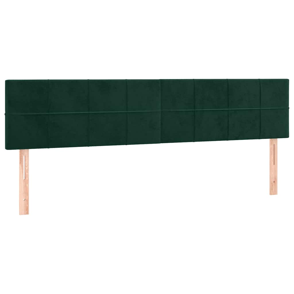 Vidaxl hoofdborden 2 st 80x5x78 88 cm fluweel donkergroen