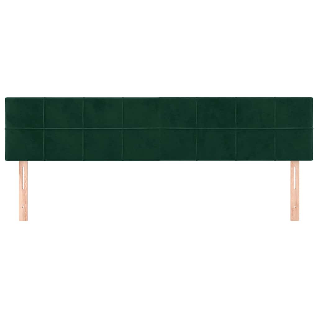 Vidaxl hoofdborden 2 st 100x5x78 88 cm fluweel donkergroen