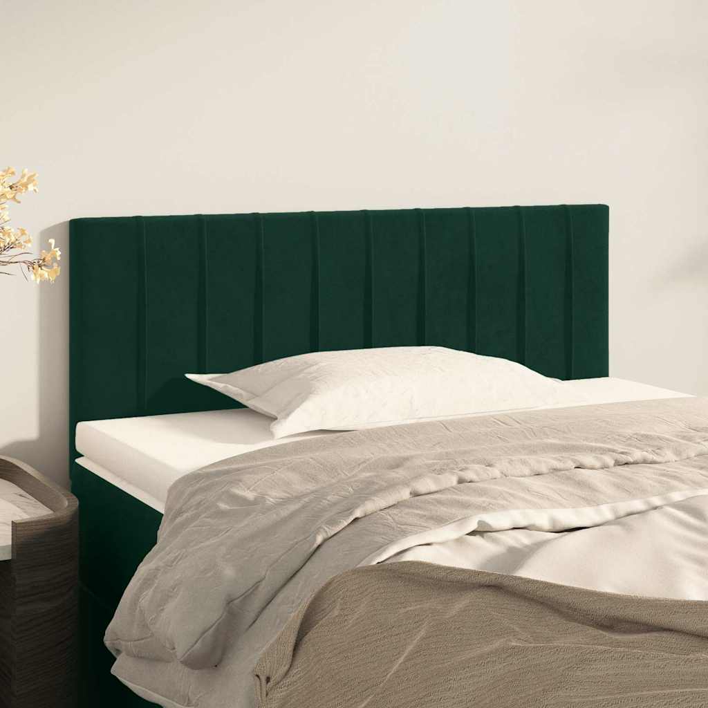 Vidaxl hoofdbord 80x5x78 88 cm fluweel donkergroen