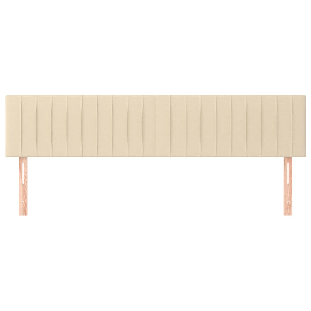 Vidaxl hoofdborden 2 st 100x5x78 88 cm stof crèmekleurig