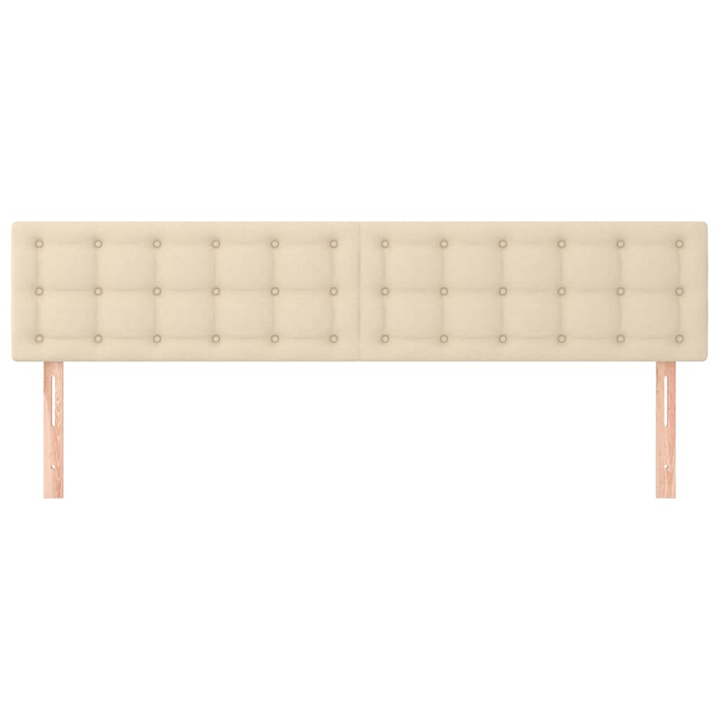 Vidaxl hoofdborden 2 st 80x5x78 88 cm stof crèmekleurig