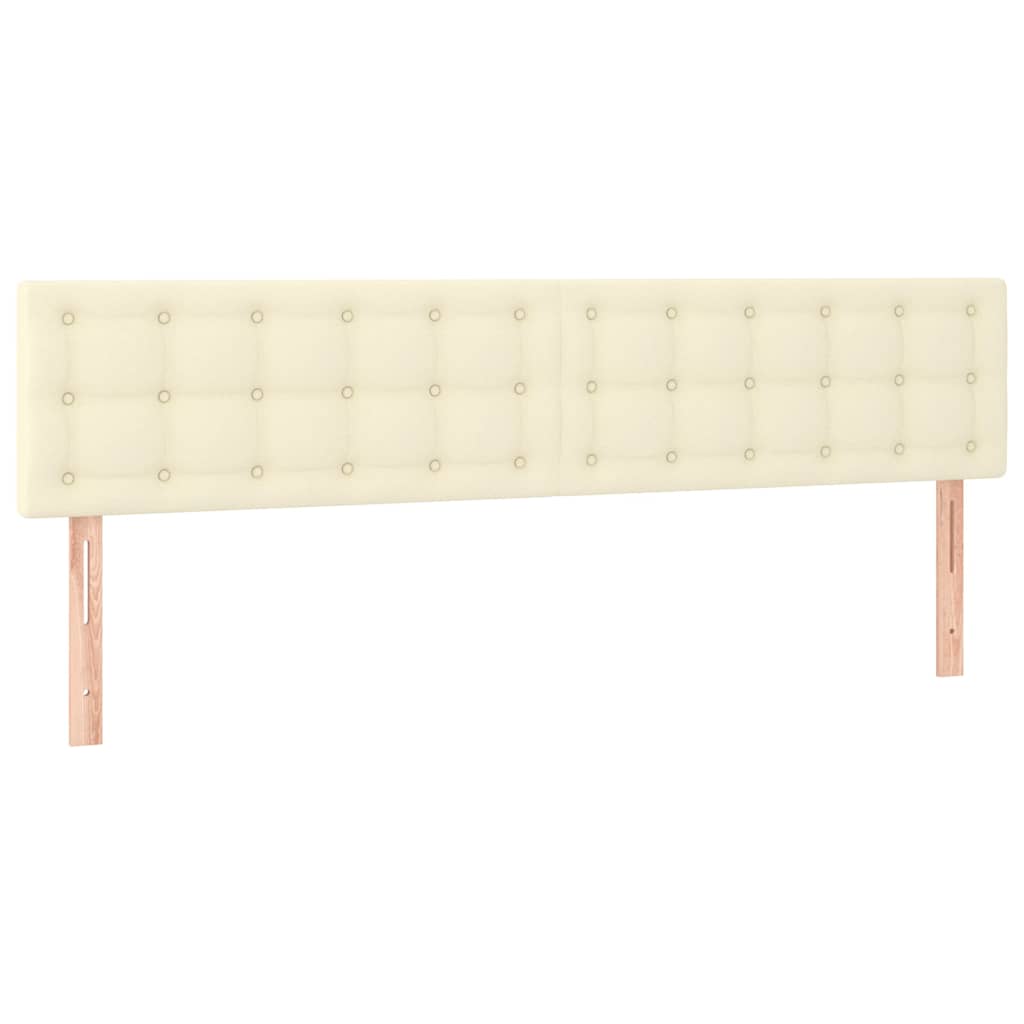 Vidaxl hoofdborden 2 st 80x5x78 88 cm kunstleer crèmekleurig