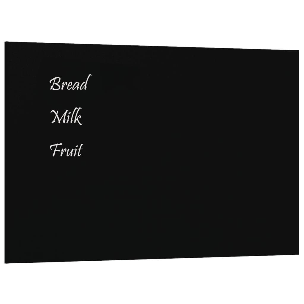 Carte magnétique vidaxl pour le mur 40x30 cm en verre durci noir