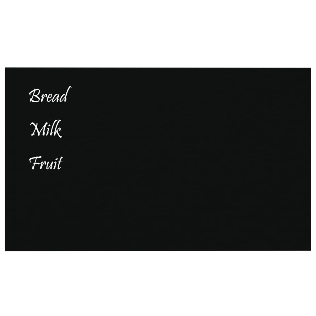 VidaXL Tableau magnétique mural 100x60 cm verre trempé noir