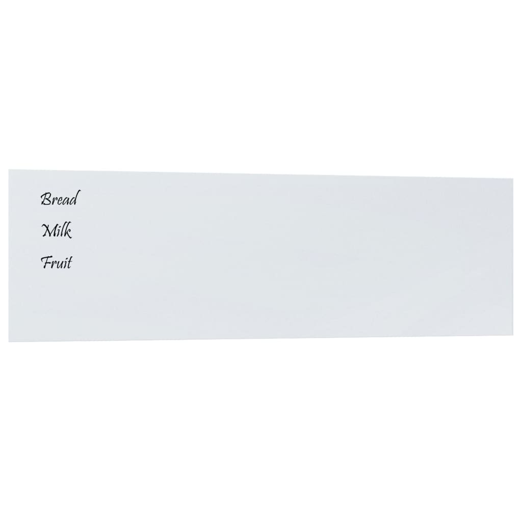 Vidaxx tableau magnétique pour le mur 100x30 cm verre trempé blanc