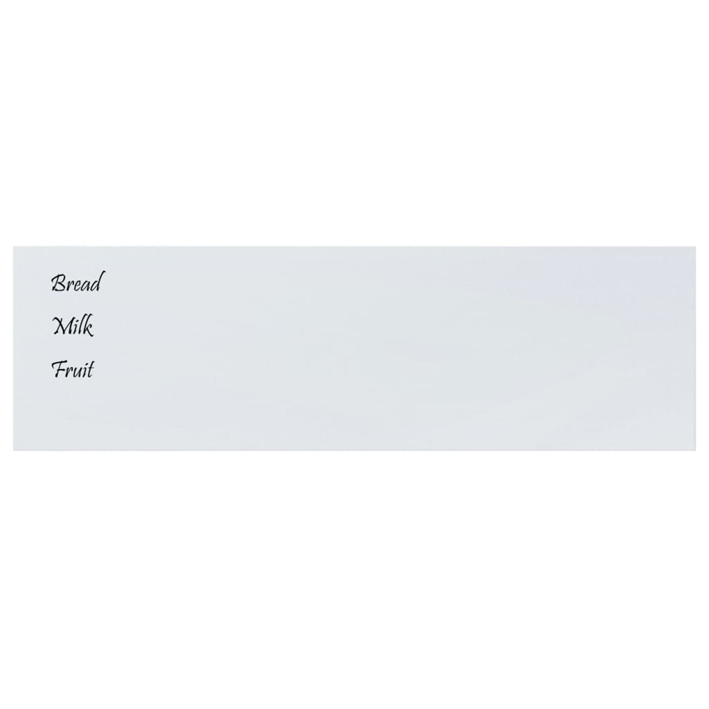 Vidaxx tableau magnétique pour le mur 100x30 cm verre trempé blanc