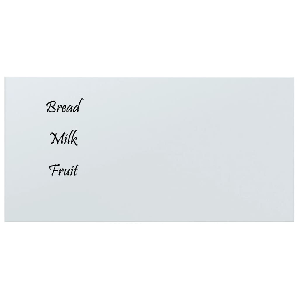 VidaXL Tableau magnétique pour le mur 80x40 cm verre trempé blanc