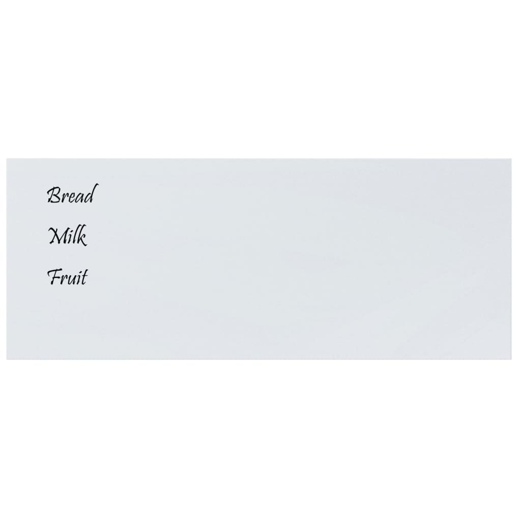 VidaXL Tableau magnétique pour le mur 100x40 cm verre trempé blanc