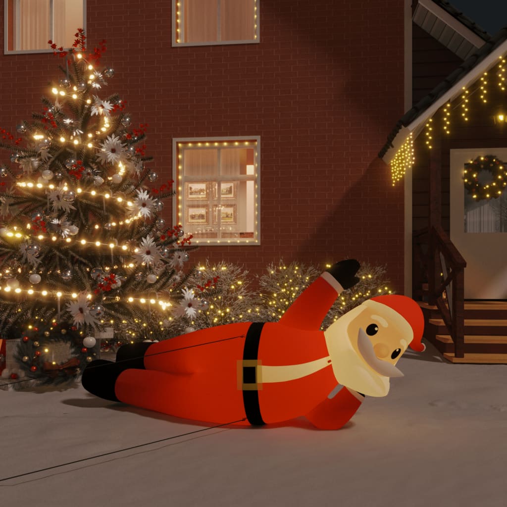 Vidaxl Santa allongé avec des LED gonflables 160 cm