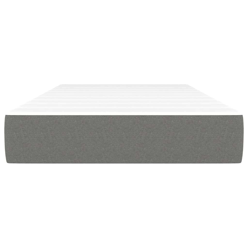 Vidaxl pocketveringmatras medium 90x200x20 cm stof donkergrijs
